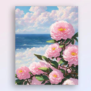 Tranh Sơn Dầu Acrylic Theo Số Tranh Hoa Trà Tranh Vẽ Tay Trang Trí Tường Phòng Ngủ Quà Tặng Độc Đáo Bộ Dụng Cụ Vẽ Tranh Dành Cho Người Lớn