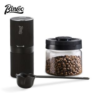 BINCOO Electric Coffee Grinder with Storage Jar SmallPortable Automatic Espresso Home Grinder
