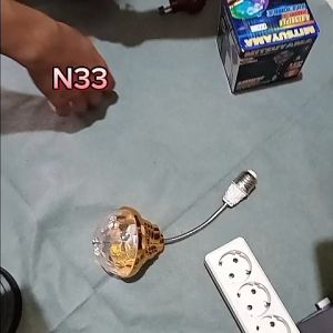 N33 ORIGINAL LAMPU LED E27 SPIRAL 4 WATT W RGB LAMP DISCO DISKO DJ MUSIC PROYEKTOR HIAS ELEKTRIK SPR