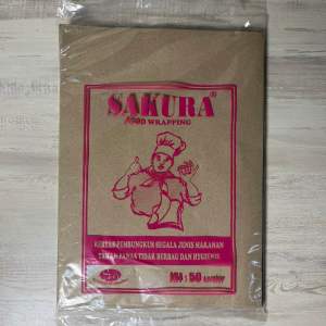Kertas Bungkus Nasi | Kertas Nasi | Kertas Bungkus Makanan | Merk Sakura 37 x 27 Isi 50 Lembar