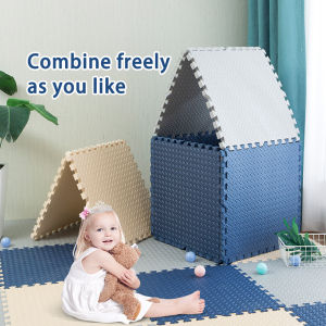 (10 PCS/Set ) 30*30cm/60*60cm Children Baby Multicolor Floor Mat Crawling Mat Non -slip Soft Stitching EVA Foam Non-Toxic Material Puzzle Carpet Kids Game Rug Toy Activity Playground Pad Tatami Carpet Bedroom Bedside Carpet