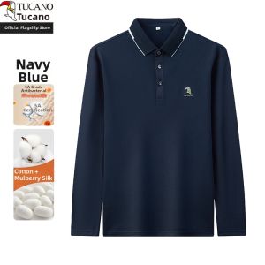 TUCANO | Silk Polo Shirt For Middle-aged And Elderly Men Business Casual