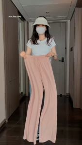 กางเกง 9 ส่วน มี 8 สี เลือกใน ผ้าไหมน้ำแข็ง นิ่ม และ สบายมากๆ ส่งไปจากไทย BSKTK