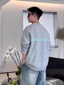 Áo Len Cardigan Dệt Kim Cổ Tròn Mềm Mại Rộng Rãi Thoải Mái Phong Cách Hàn Quốc Mùa Thu Áo Len Nam Áo Khoác Ngoài Thường Ngày