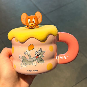 Cute Couples Ceramic Mug with Lid
