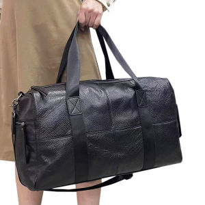 BeeGreen Women Large Capacity Leather Handbag High Quality Duffel Bag Classic Business Travel Bag Soft Cowhide Shoulder Bag