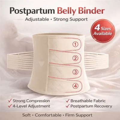 🇸🇬 Postpartum Belly Band Girdle for Postnatal Adjustable Post Pregnancy Belly Wrap C-section Recovery Girdle Abdominal Binder Waist/Pelvis Belt for Tummy Support & Back Pain Relief