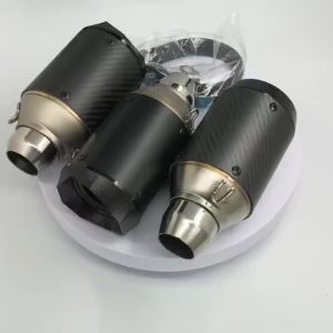 Motorcycle Exhaust Universal 51mm Carbon Fiber Exhaust Muffler Escape Pipe For Honda For Yamaha Moto Tube Modified Accessories
