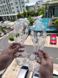 พื้นรองเท้าสตั๊ด พื้นรองเท้าฟุตบอล พื้นรองเท้าชั้นนอก แบบเกาะส้น F2 สีใส