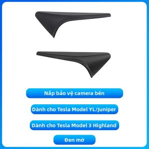 Ốp Camera Bên Hông Xe Tesla Model Y/L Model 3 Highland Juniper Họa Tiết Carbon ABS Dán Trang Trí Phụ Kiện Bảo Vệ Xe.