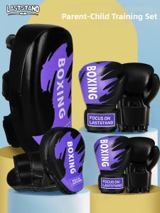 GINGPAI | Training Boxing Gloves Set for Parent-Child Use Male and Female Thai Box Sanda Focus Mitts & Kick Targets
