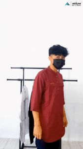 Baju koko Pria Kurta Al-Amin Terbaru lengan 3/4 Bahan Katun Toyobo 100% Quality Bisa COD