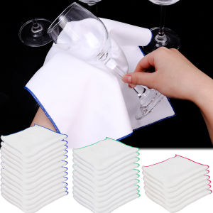 ถ้วยผ้าห้องครัวถ้วยไร้รอยอุปกรณ์ทำความสะอาดบ้านผ้าเช็ดกระจกโรงแรมผ้าทำความสะอาด