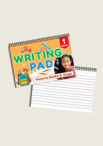 60sheets Personalized Writing Pad Paper Writing Notebook for Grade 1 Pupils