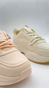 BUM Equipment Womens Shoe BE99330 / BE99331 (Beige / Pink) PU Leather / Sneakers / Sport Shoes