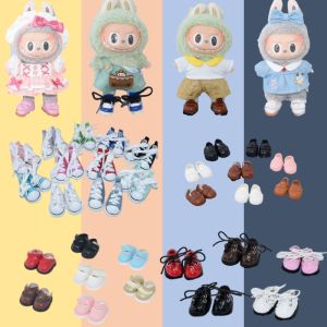 For Ropa LABUBU 15/17cm Cotton Dolls Shoes Toys Casual Sports Canvas Shoes Martin Boots Dolls Accessories for Labubu Outfits