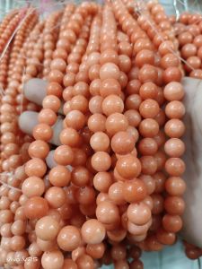 Calcite beads stone coated Apricot crush Color of the year 2024 Natural beads perfect for bracelets lucky Charm.