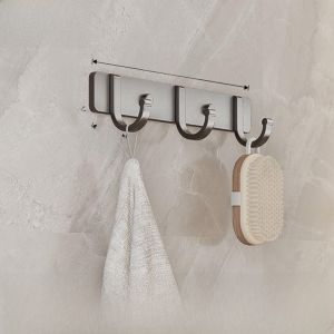 Double Layer Door Back Hook Clothes Hanger Bedroom Door Storage Rack No Drilling Required Wall Mounted Coat Rack Organizer