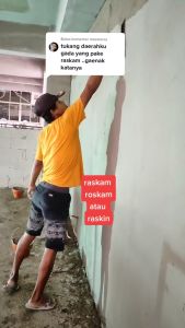 roskam/trowel acian plat baja galur asli penghalus acian / sudut