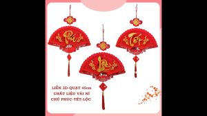 Liễn treo tường 3D trang trí Tết Lễ Hội liễn quạt và liễn vuông siêu đẹp trang trí Tết