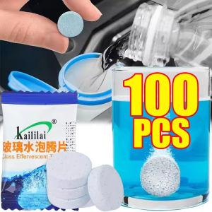 100PCS Car Windshield Cleaner Car Effervescent Tablet Glass Water Solid Cleaner Universal Automobile Accessories Spray Cleaner