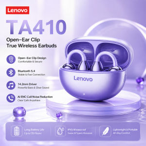 Lenovo | Lenovo TA410 Wireless Bluetooth 5.4 Earphones TWS Panoramic Sound Effects Ultra Long Battry Life Headphones Comfortable To Wear