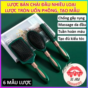[6 MẪU LƯỢC XỊN] Lược Chải Đầu Gỡ Tóc Rối Lược Tròn Uốn Phồng Tóc Lược Sườn Cong Tạo Kiểu Tóc Chải Êm Ái Không Gây Đau Da Đầu Chống Gãy Rụng Tóc Giúp Massage Thư Giãn Tay Cầm Chống Trượt Chất Liệu Cao Cấp