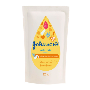 Johnsons Milk+Oats Bath 200ml Refill