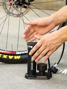 Ayuqi® Bicycle Bike Air Pump With Gauge Bike Mini Pump for Balloon Football Basketball Bicycle Accessories