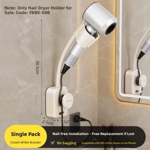 TAOSHI | Hands-Free Hair Dryer Stand for Bathroom No-Drill Mounting