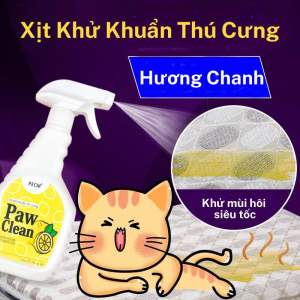 [ COMBO 3 CHAI ] Xịt khử mùi khử khuẩn PAW CLEAN Hương Chanh An Toàn Cho Thú Cưng Chó Mèo 300ml