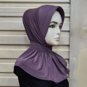 Hijab Instan Jilbab Kerja Bergo Polos Kerut Leher Inner