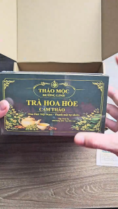 Trà Hoa Hòe Cam Thảo - Trà Túi Lọc Cao Cấp Hỗ Trợ Huyết Áp Cao Thanh Nhiệt Ngủ Ngon [Hộp 30 Gói]
