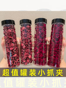 Red Flocking Small Jaw Clip: New Year Hair Accessories