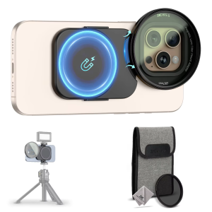 Bộ Chuyển Đổi Kính Lọc Điện Thoại Từ Tính JJC 67mm Với Bộ Lọc ND2-128 Biến Thiên Cho iPhone 16/15/14 Pro Max Plus - Phụ Kiện Ống Kính Máy Ảnh Kèm Túi Đựng