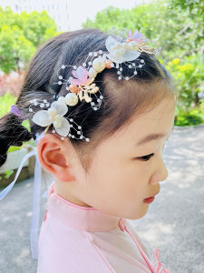 Little Flower Girl Hair Accessories Girl Princess Dress Mori Style Headdress Flower Performance Dance Dress Bridesmaid Sweet Headwear Garland Crown