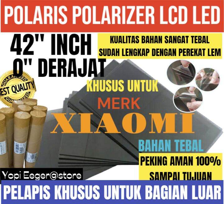 POLARIS POLARIZER LCD LED XIAOMI 42 INCH 0" DERAJAT PELAPIS PLASTIK ...