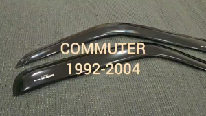 คิ้วกันสาด กันสาด กันสาดประตู คิ้ว ดำทึบ รถตู้ หัวจรวด Hiace Commuter 1992 1993 1994 1995 1996 1997 1998 1999 2000 2001 2002  2003 2004 ใส่ร่วมกันได้ A