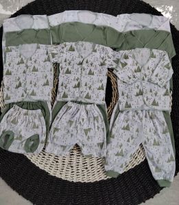 paket hemat 46 pcs pakaian bayi baru lahir hijau sage