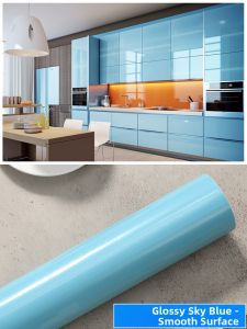 XIANXIANWUFANG | Moisture Proof Light Blue Wallpaper