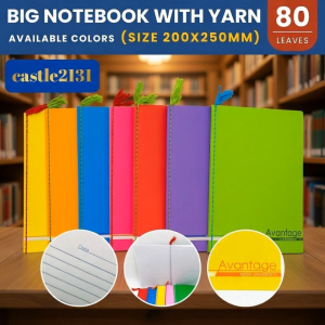 Neon Yarn Notebook 200mm x 250mm 80 Leaves / Ruled Writing Pad & School Notebook