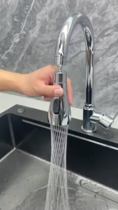 Đầu vòi nước tăng áp rửa bát xoay 360 MẪU MỚI có 3 chế độ tiện dụng -TS-