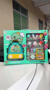 Childrens  Ice Cream Backpack Playset Accessories For Kid Dessert Shop Pretend Play Toddler Girls Birthday Gift (3154)