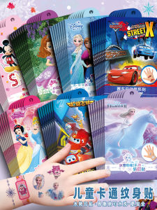 Disney Cartoon Pattern Tattoo Stickers for Children Frozen Elsa Princess Transfer Stickers Girls Watch Bracelet Watermark Decorative Stickers
