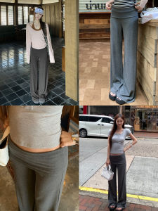 Spring Grey Loose Wide Leg Trousers