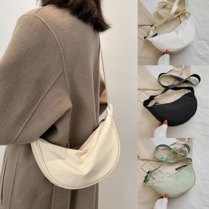 [Lady Sugar] Túi Đưa Thư Túi Đeo Vai Cho Nữ Túi Nhỏ Hình Bánh Bao Hợp Thời Trang Mới 2023 Túi Vải Bố Một Bên Vai Đơn Giản Dưới Cánh Tay