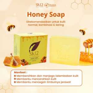 SR12 HONEY SOAP SR12 60g SKIN CARE HERBAL UNTUK KULIT KERING SENSITIF HALAL BPOM MEDAN