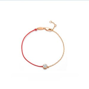 S925 Silver Mozambique Stone Red Rope Bracelet Womens Fashion Luxury Vintage Chinese Zodiac Year Hand Cord Bracelet