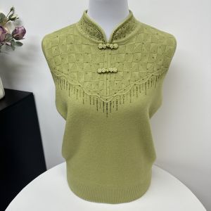 Áo Len Dệt Kim Cổ Truyền Thống Dày Lót Lông Cừu Cho Phụ Nữ Trung Niên Và Cao Tuổi Thời Trang Mùa Đông Sang Trọng