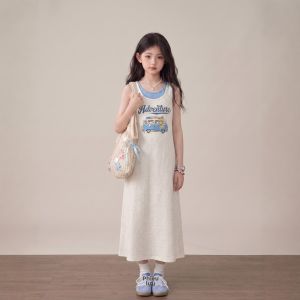 SHANGLEXIONG | Đầm Áo Dây Đơn Giản Elegance Cho Bé Mùa Hè
